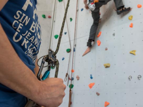 Klimmers aan het topropen