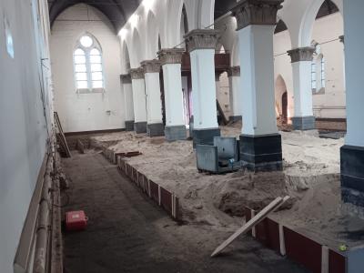 Ongeveer 1 meter diep werd zand uitgegraven