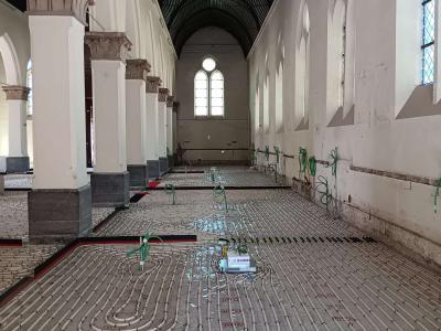 Plaatsen van de vloerverwarming